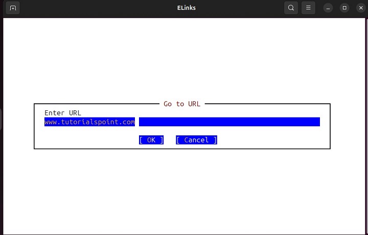 Access Website elinks Command 1