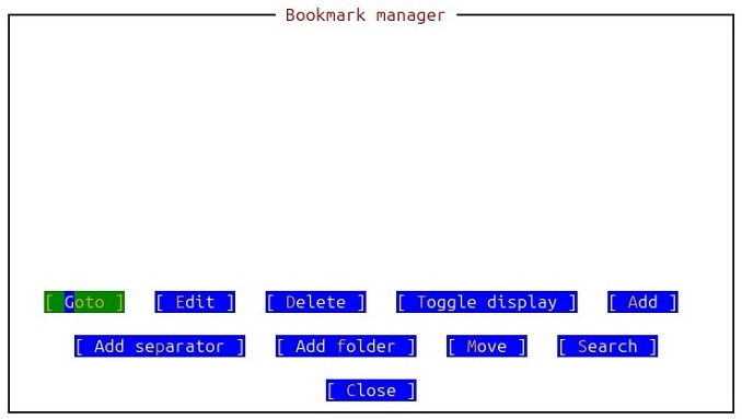 Add Bookmark elinks Command 1