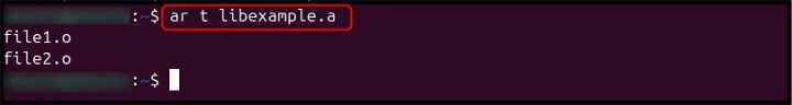 ar Command Linux 2