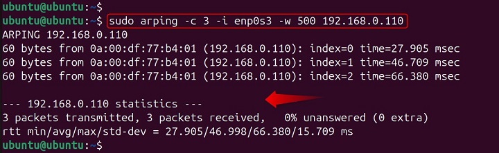 arping Command Linux 3