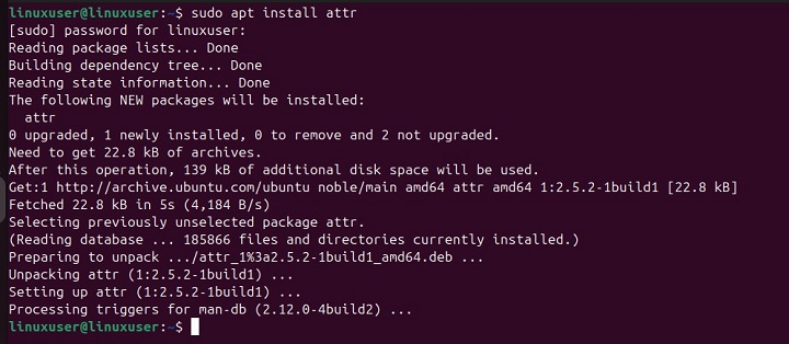 attr Command Linux 1