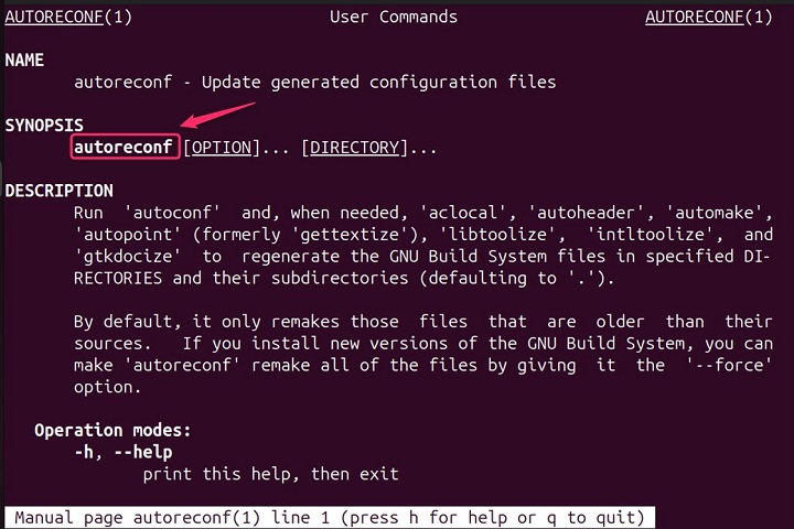 autoreconf Command Linux 11