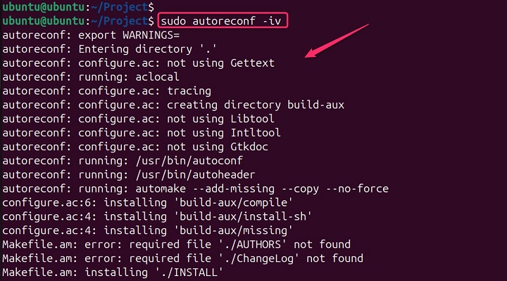 autoreconf Command Linux 16