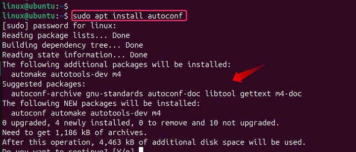 autoreconf Command Linux 2