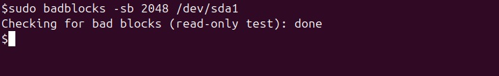 badblocks Command Linux 2
