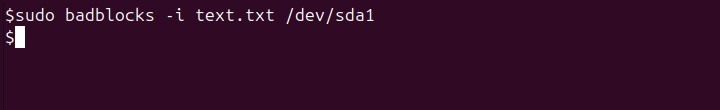 badblocks Command Linux 8