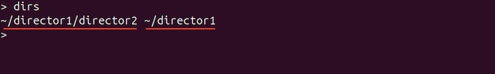 Basic Usage of dirs Command 4