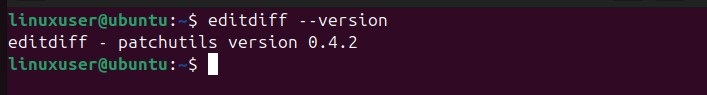Checking Version of editdiff Command