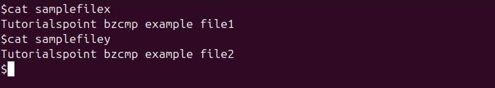 Comparing Two Files bzcmp Command 1