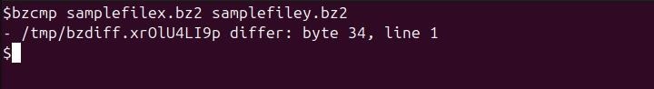 Comparing Two Files bzcmp Command 3