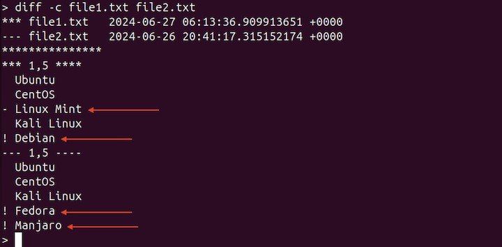 Comparing Two Files in Context Format 1