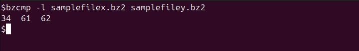 Detailed Comparison bzcmp Command