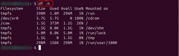 df bash Commands in Linux