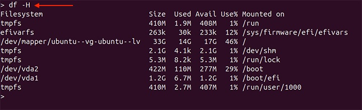 Displaying Disk Usage df command 3