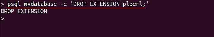 DROP EXTENSION Command to Remove Procedural Languages 2