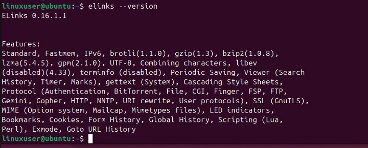 elinks Command in Linux 2