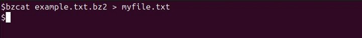 Examples of the bzcat command 7