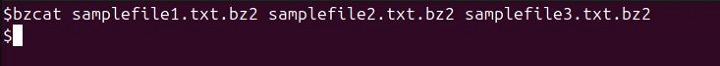 Examples of the bzcat command 8