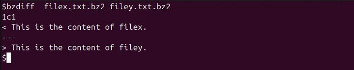 Examples of bzdiff Command 3