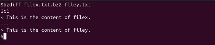 Examples of bzdiff Command 4