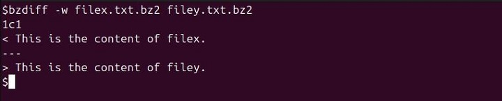 Examples of bzdiff Command 8