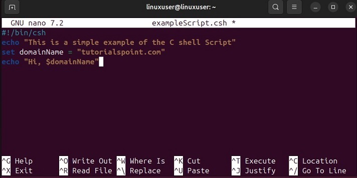 Executing Csh Scripts 1