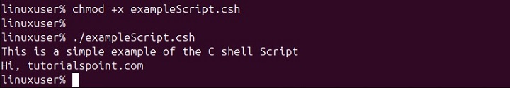 Executing Csh Scripts 2