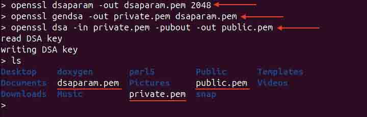 Generating DSA Key Pair