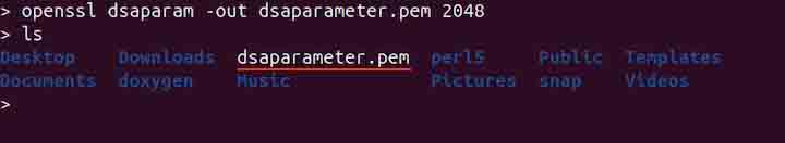 Generating DSA Parameter File