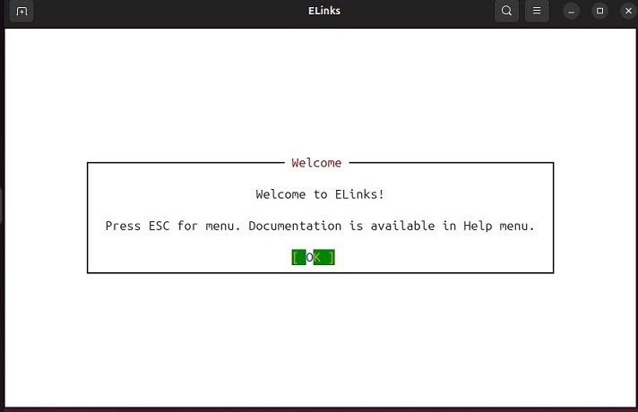 Launch Elinks Browser