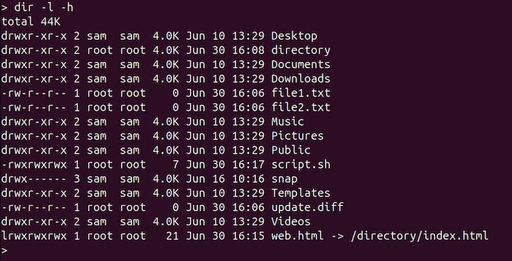 Listing Contents in Human Readable Format