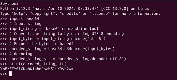 Python Encoding and Decoding base64 Modules