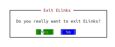 Quit Elinks Browser elinks Command