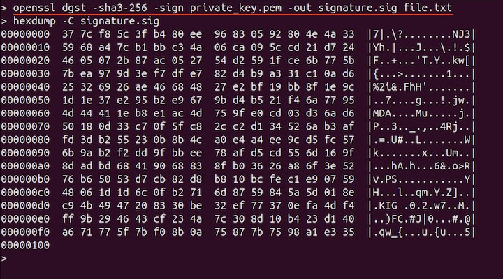 Signing a File using a Private Key 3