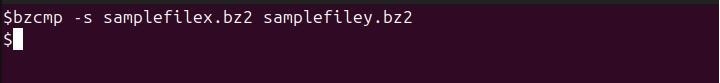 Silent Comparison bzcmp Command