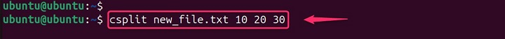 Splitting Based on Line Numbers