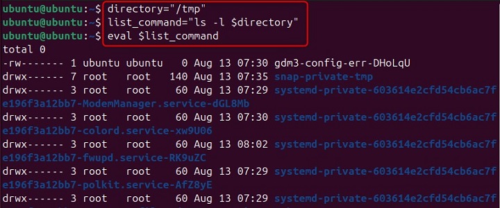 Storing and Executing Commands from Variables