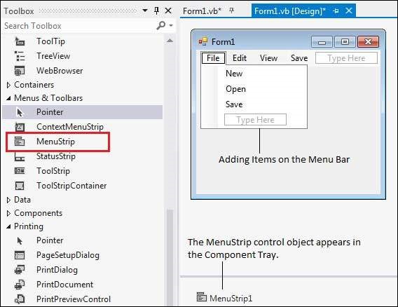 VB.Net MenuStrip Control