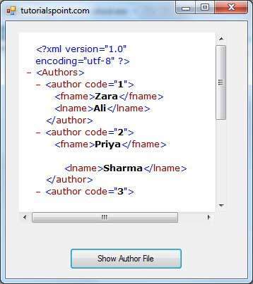 VB.Net XML Processing Example 2