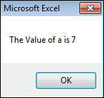 Message Box in VBA