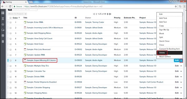 Sample Export Missing Id Column