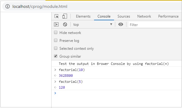 Execute Module Html