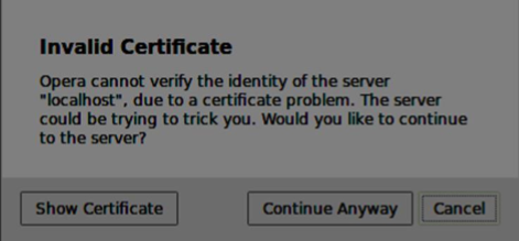 Invalid Certificate