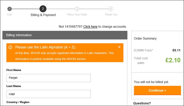 Billing Section