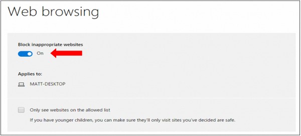 Inappropriate Website