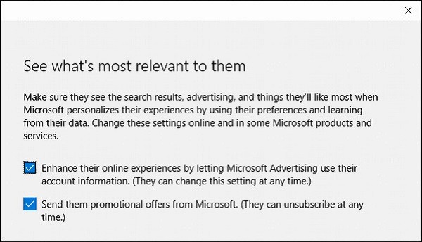 Notification and Experience Options