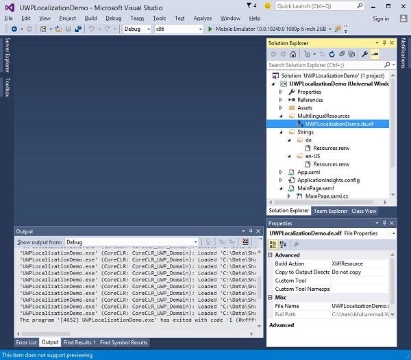 Localization German Language