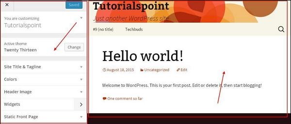 WordPress Customize Theme