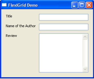 FlexiGridDemo Output