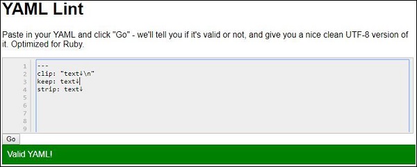 Output After Parsing the Specified YAML